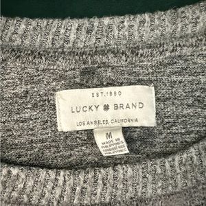 Lucky Brand light weight sweater polka dot grey m